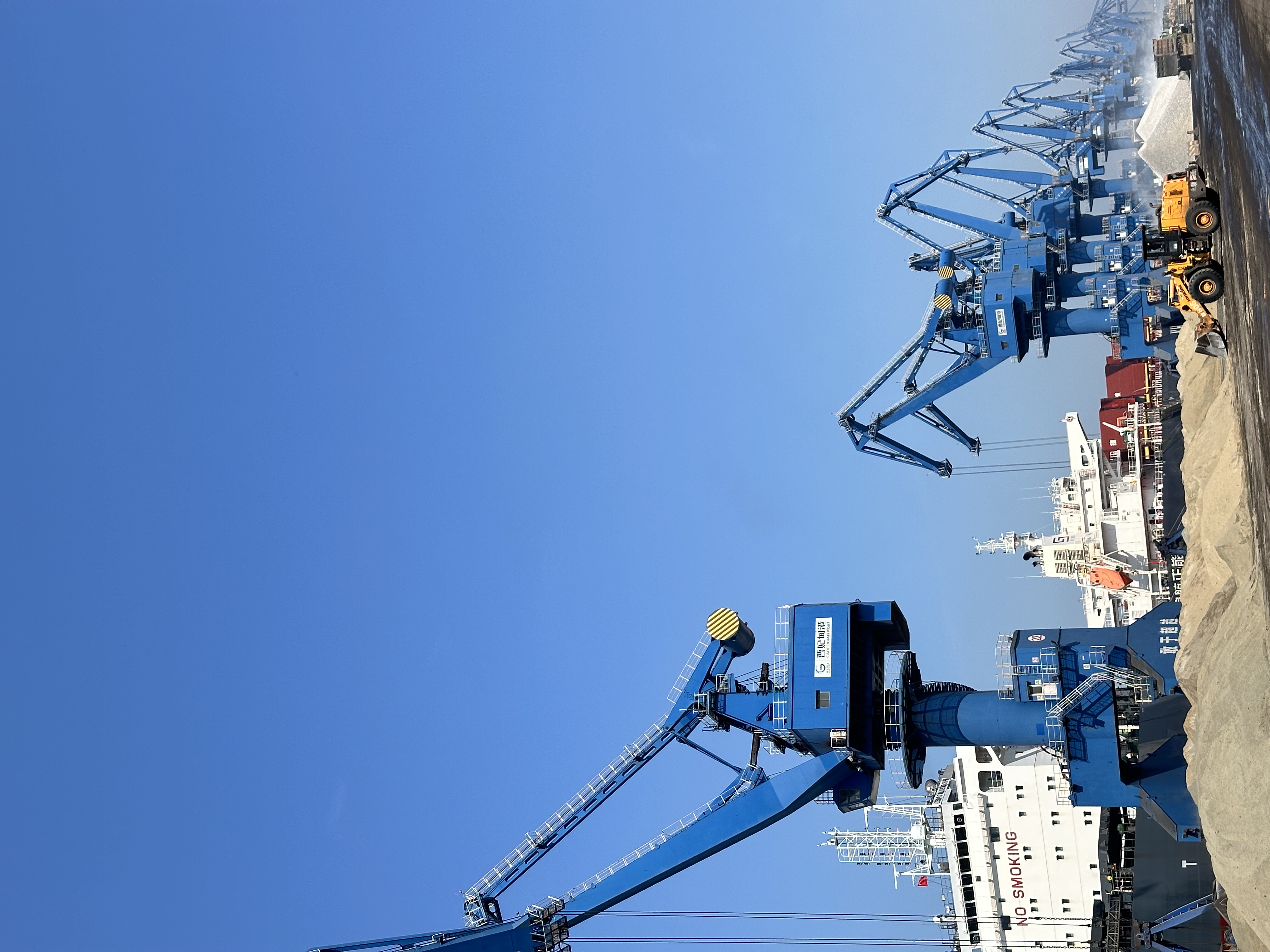 Port and terminal view representing processing infrastructure and export readiness